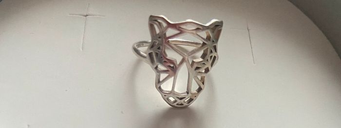 Bague argent tête de tigre