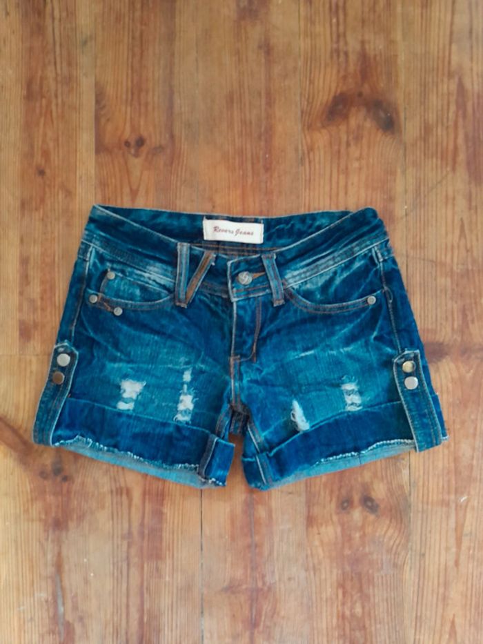 Short jeans effet délavé Revers jeans T34 - photo numéro 8