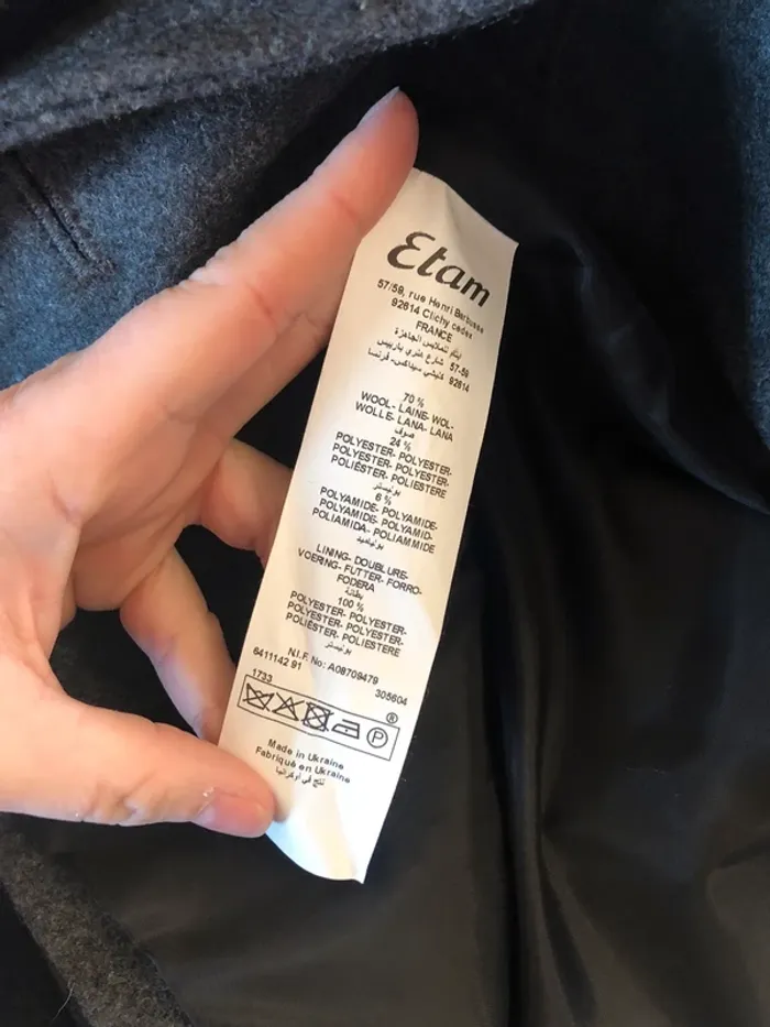 Manteau etam gris - photo numéro 4