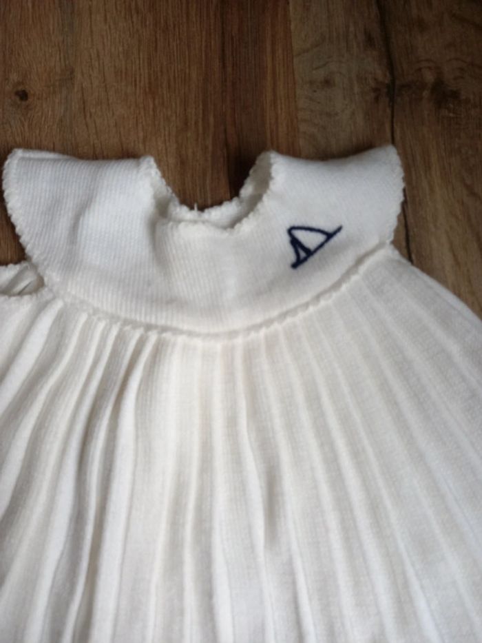 Robe vintage, blanche et bleu, 1 an - photo numéro 2
