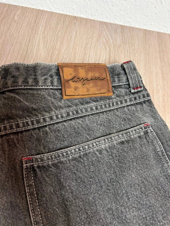 Jean Workwear cargo Carpenter Vintage 100% coton Gris Délavé - Bas Usé - W36- L34 - photo numéro 9