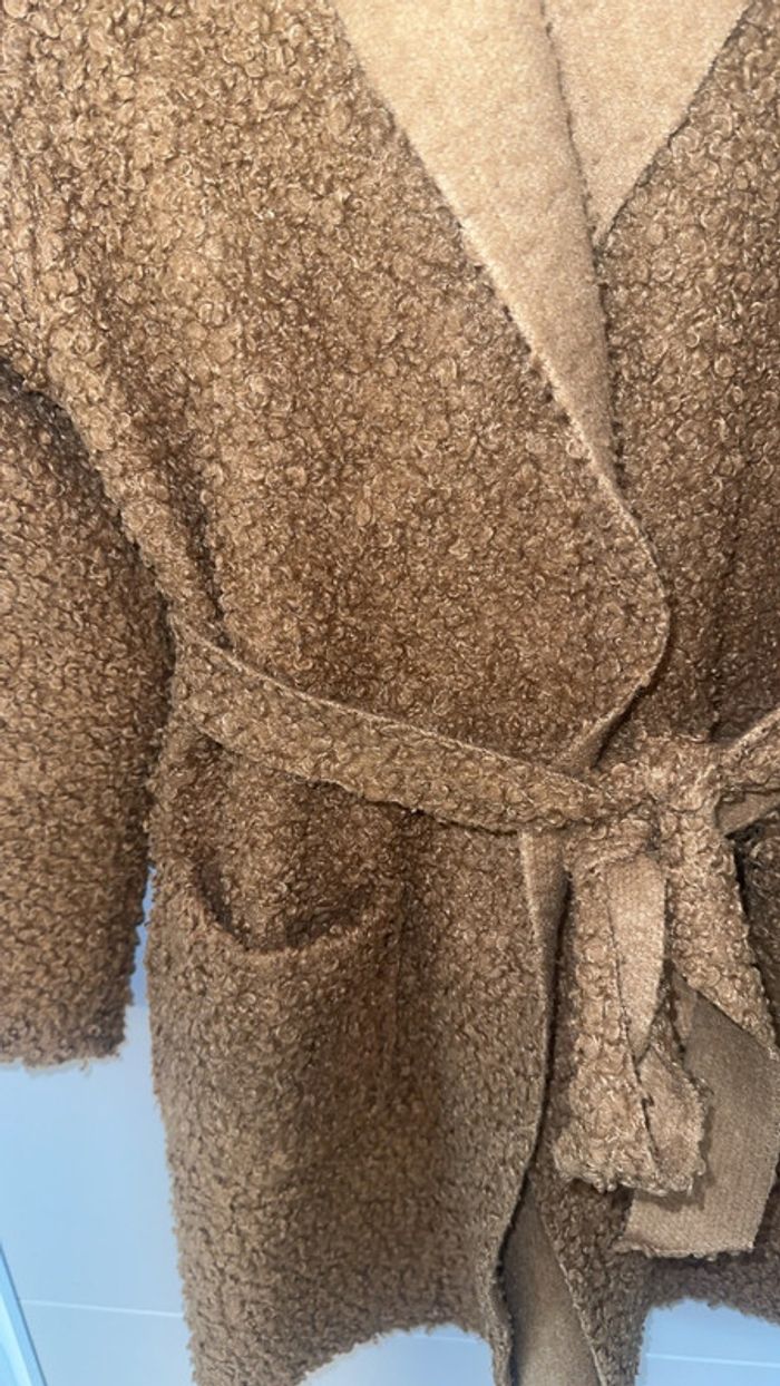 gilet rose clair avec ceinture hangar 86 taille unique - photo numéro 2