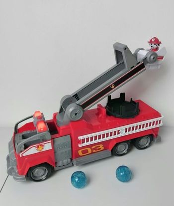 PAT PATROUILLE Camion Pompier Marcus Transformable Sonore 50 cm Complet 🚒