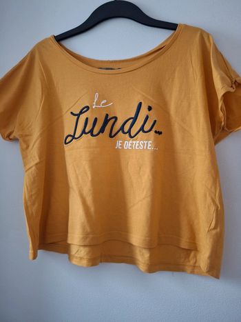 Tshirt oversize jaune moutarde - taille M - neuf