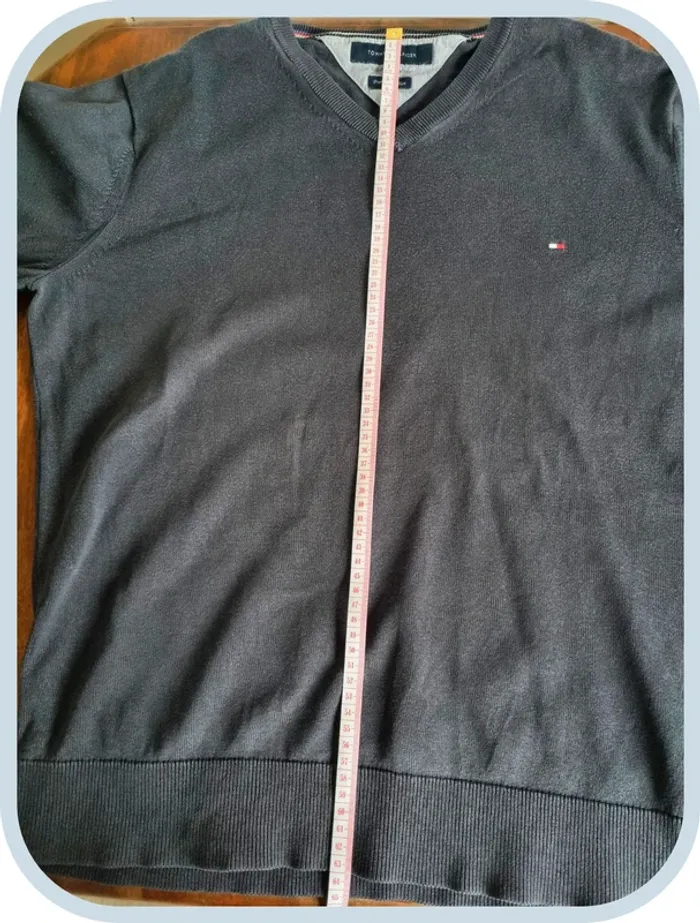 Pull col V Tommy Hilfiger Homme Taille L - photo numéro 6