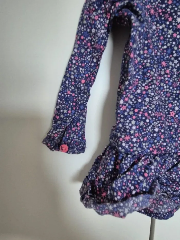Belle blouse Sergent major 18 mois 80 cm chemise à boutons violettes - photo numéro 9