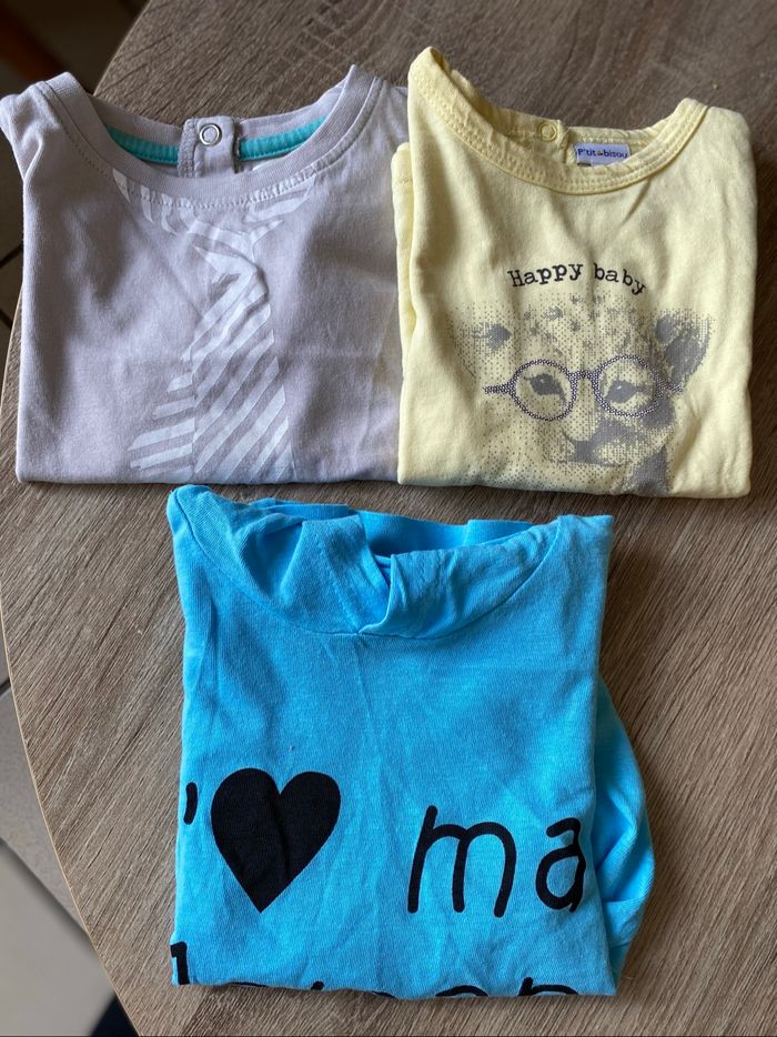 Lot de tee shirt manches courtes