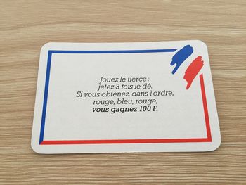 Carte hasard jouez le tiercé pièce détachée jeu de société Richesses de France édition Nathan #A42