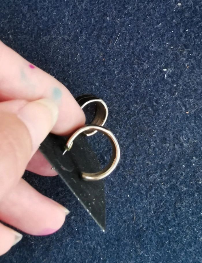 Anneaux noirs et dorés - photo numéro 3