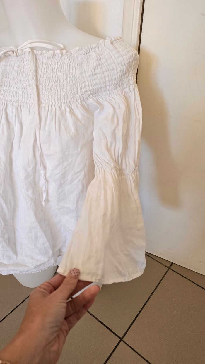 Blouse en lin zara taille 36 - photo numéro 2