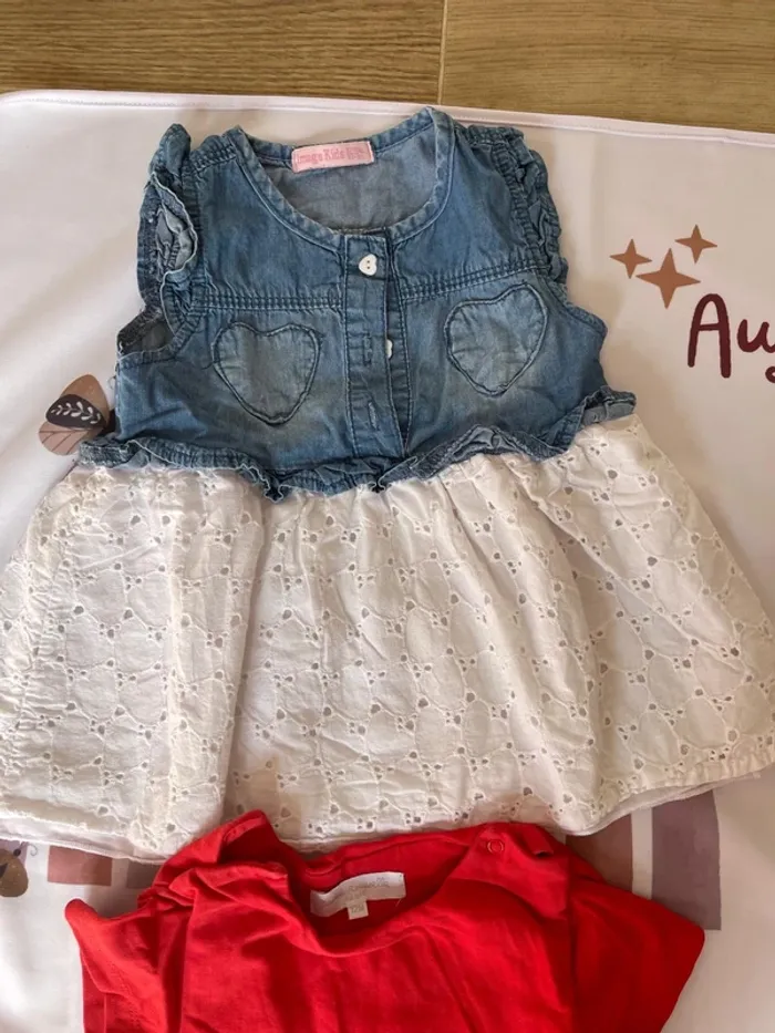 Lot de 2 robes bébé fille - 12 mois - Cadet Rousselle & Image Kids - photo numéro 5