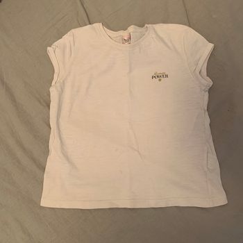 T-shirt blanc, bichette Power de tape-à-l’œil, taille 5