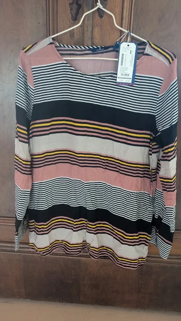 Tee shirt manches longues blouse Tom Tailor taille 42 neuf