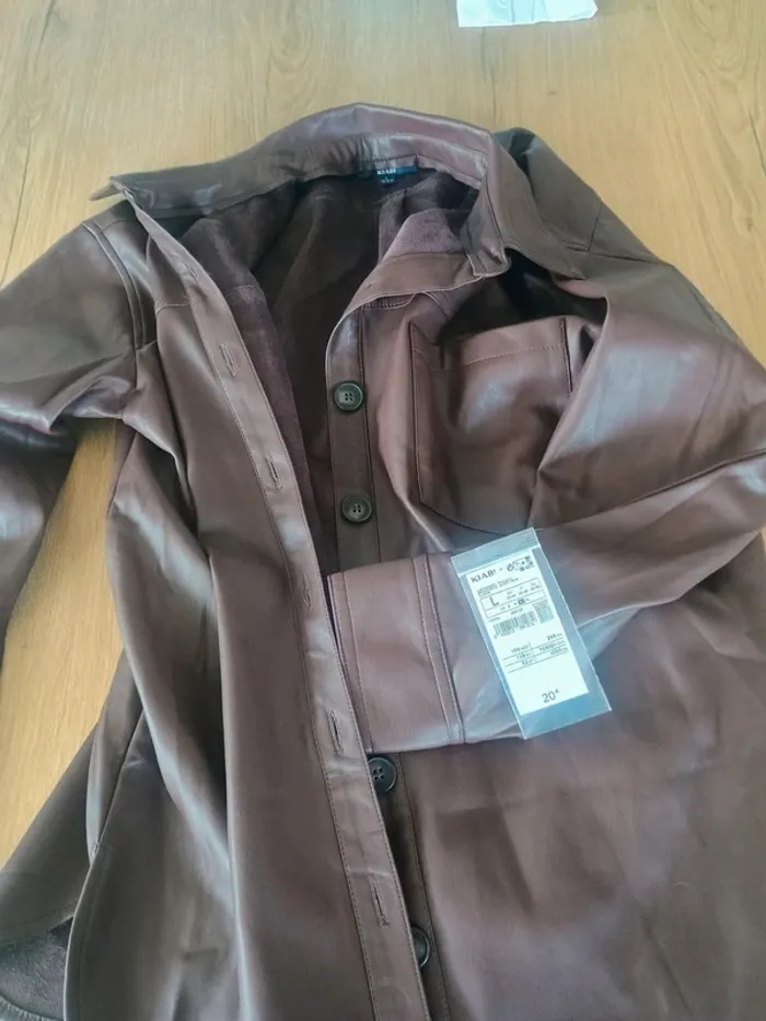 veste 3/4 simili cuir L - photo numéro 3