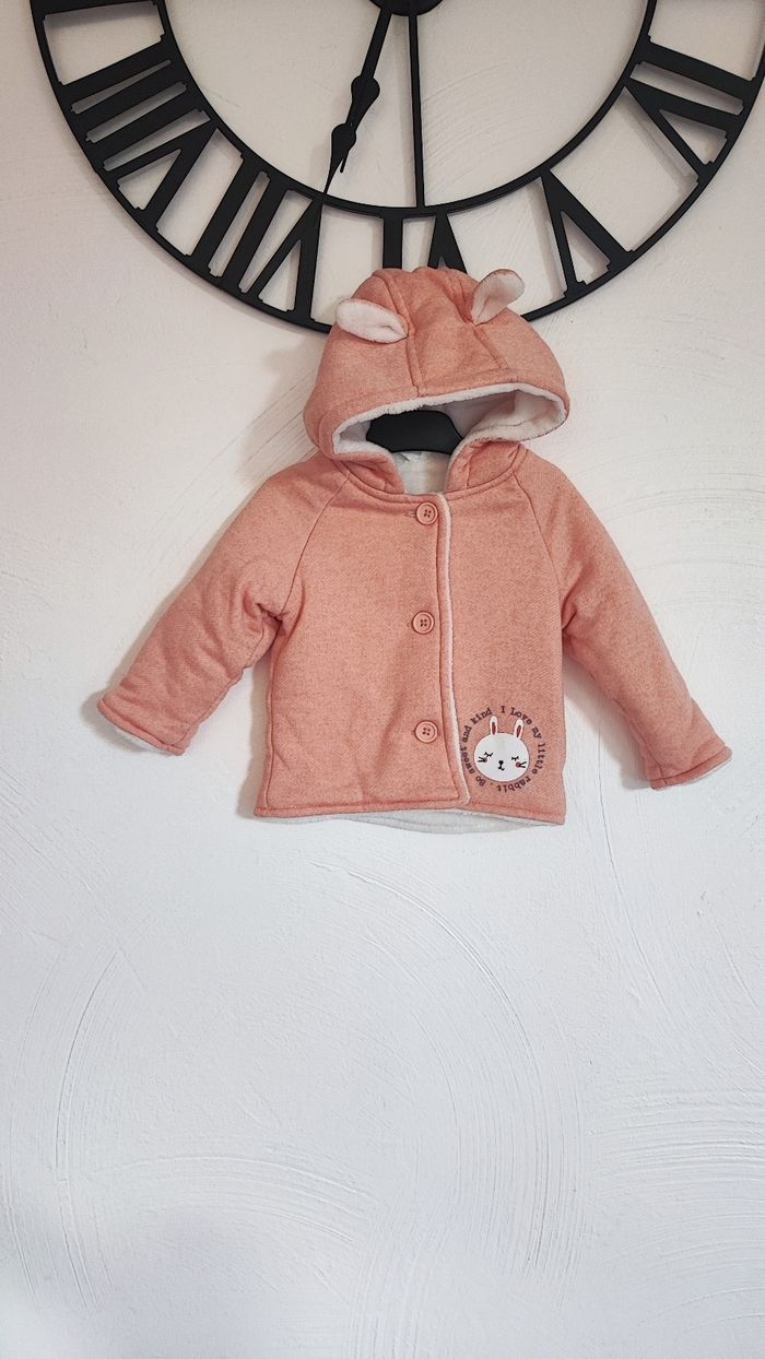 Manteau orange lapin orchestra 9 mois