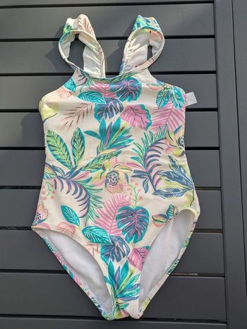 Maillot de bain 1 pièce fleurs fille 5 ans