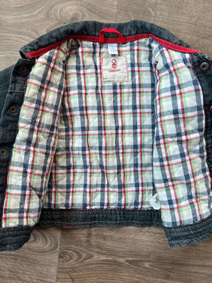 Très belle veste en jean intérieur molletonné taille 18 mois Obaïbi - photo numéro 4