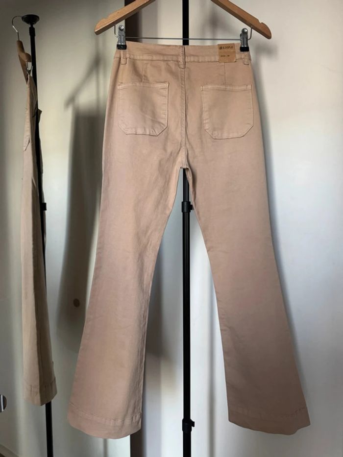 Pantalon en jean beige 38 - photo numéro 3