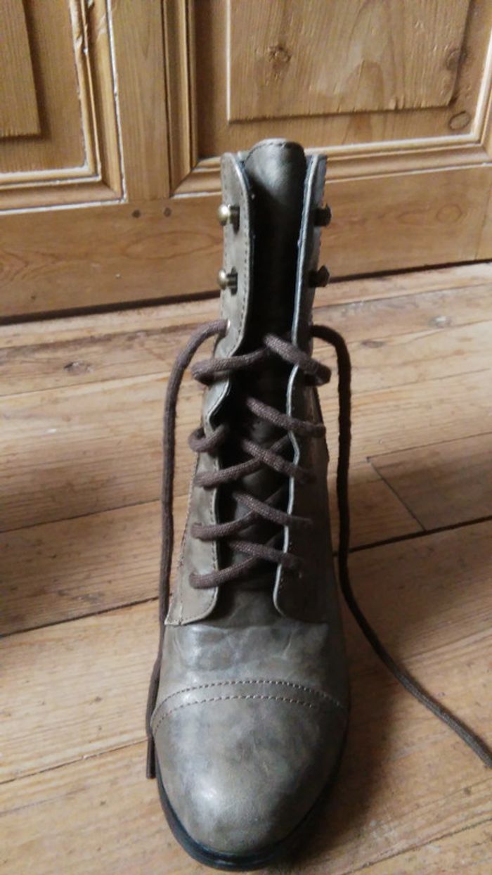 Bottines beige kaki Savannah - photo numéro 5