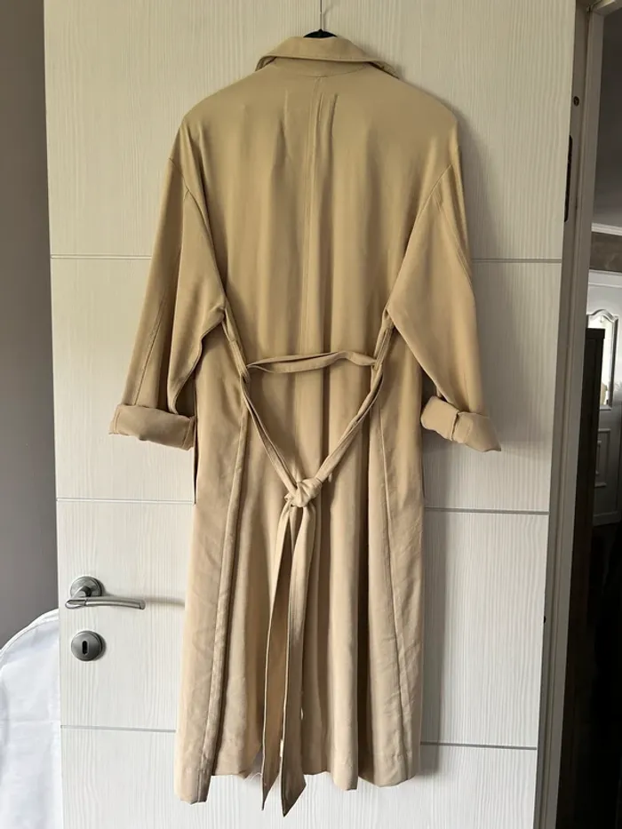 Trench Oversize Fluide Écru Mango Taille M - photo numéro 2
