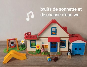 Playmobil 123 maison garage aire de jeux