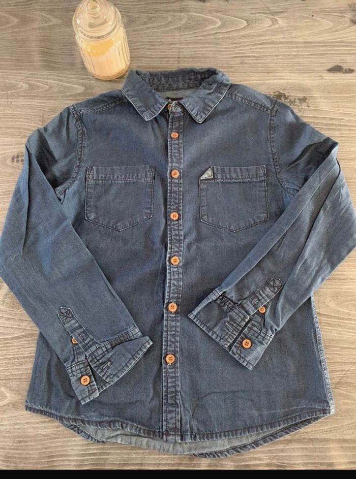 Chemise jeans kiabi 10 ans - photo numéro 2