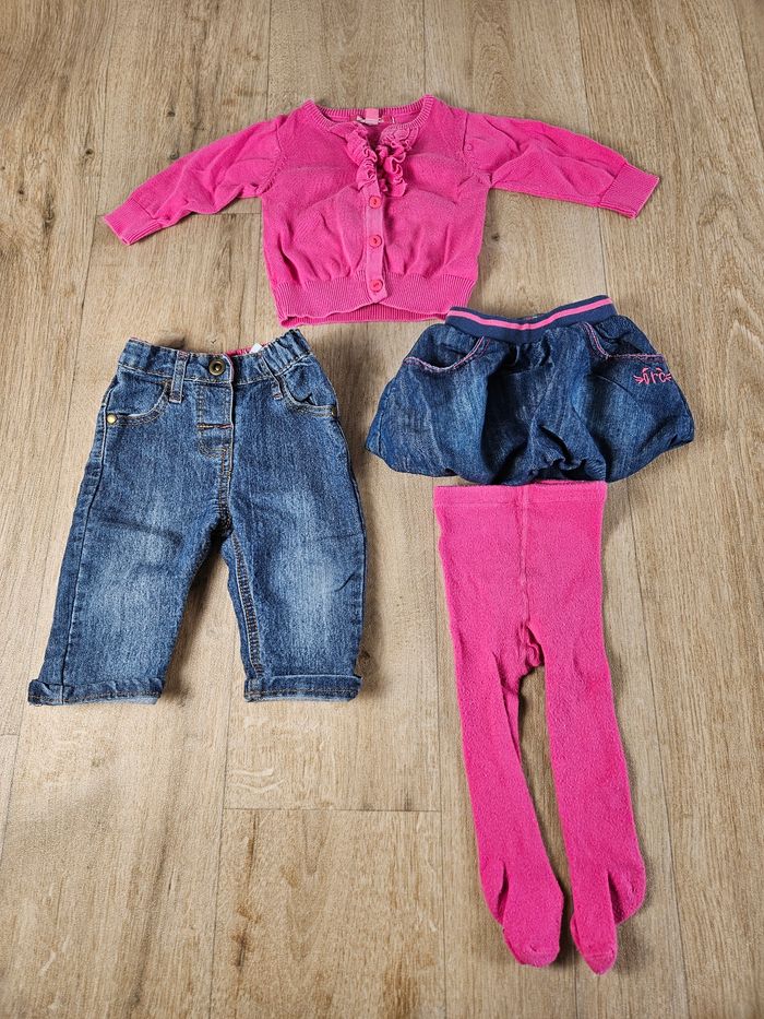 Lot 16 pièces vêtements bébé fille 9 mois mi saison printemps automne - photo numéro 5