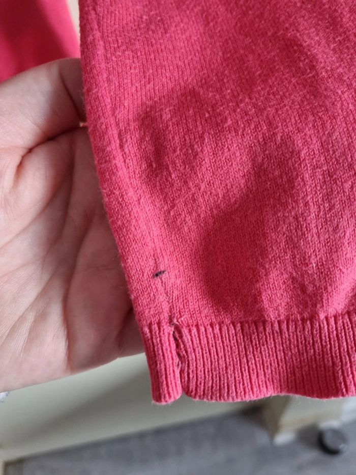 Sweat Pull over col V Tommy Hilfiger rose Femme taille xxs - photo numéro 9