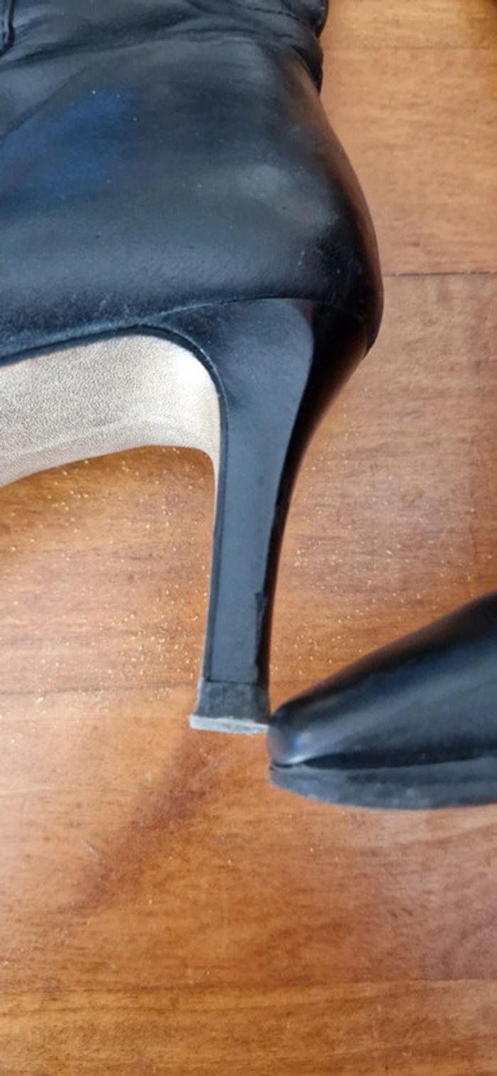 Superbes bottes cuir talon taille38,5 - photo numéro 8