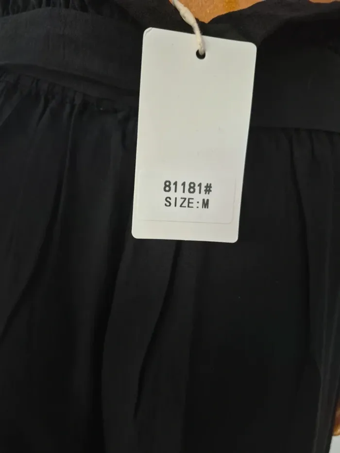 Pantalon Large Noir avec Ceinture Femme Taille M/38 - photo numéro 3