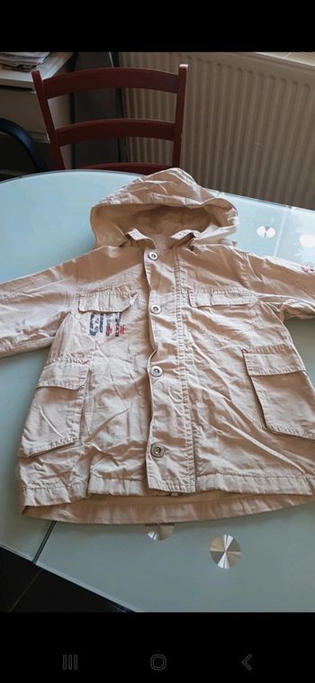 Veste mi-saison beige-La Compagnie des Petits, capuche amovible