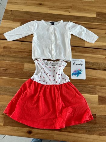 Ensemble robe et gilet blanc