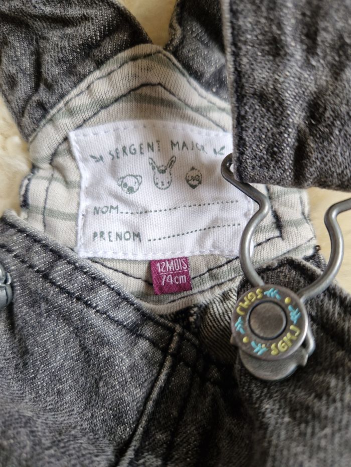 Salopette en jean Sergent Major t.12 mois - photo numéro 2