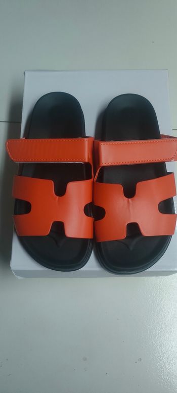 Sandales Style "Chypre" - Orange Vitaminé - Pointure 38