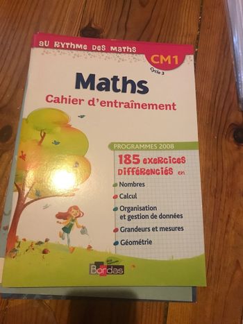Maths cahier d’entraînement CM1 bordas