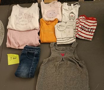 Lot vêtements bébé fille 9 mois
