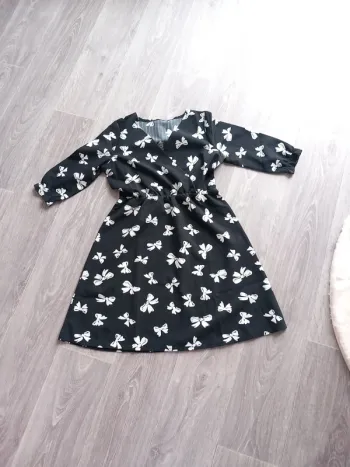 Robe manche 3/4 noir