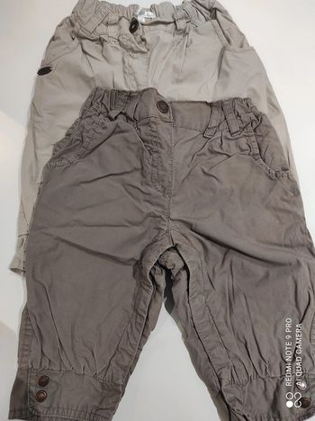 Lot 2 pantalons kitchoun 12 mois