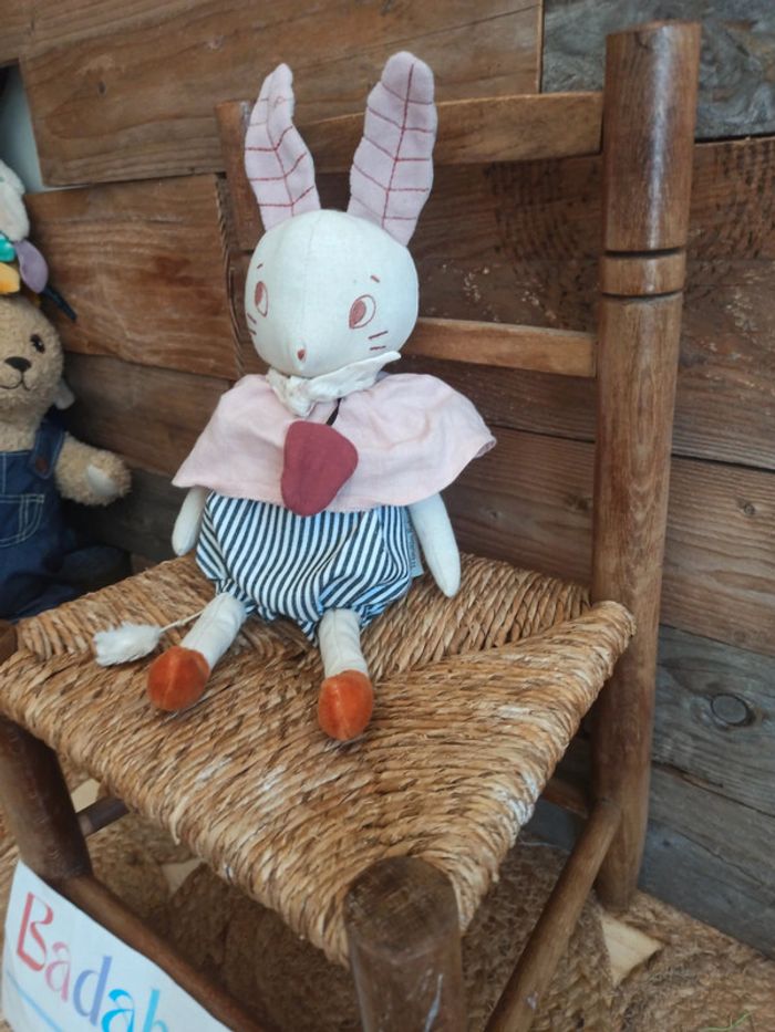 peluche musicale lapin après la pluie moulin roty tbe - photo numéro 3