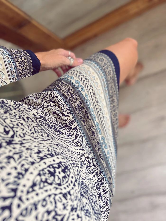 Robe femme à motif bleu marine neuve - photo numéro 6