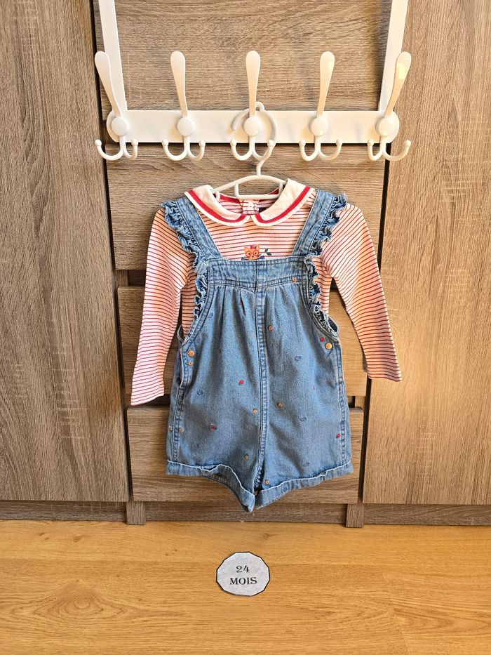 Vêtement Bébé Fille - Ensemble Salopette + Body - Sergent Major - 24 mois 86 cm