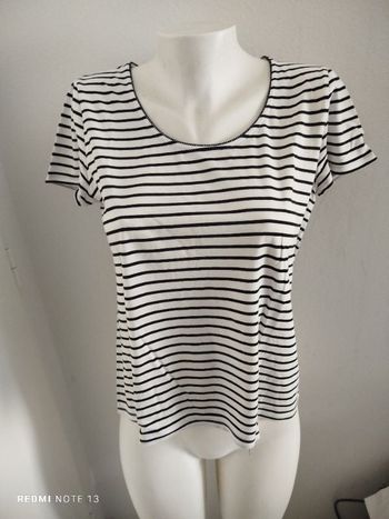 #kytie40femme. Tee-shirt manches courtes marinière taille 40