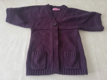 Gilet violet demi manches NKY 6 ans