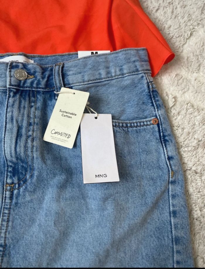 Jupe en jeans MNG taille m - photo numéro 3