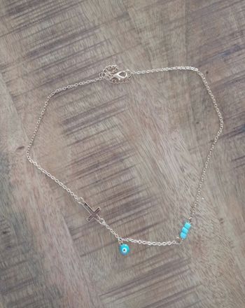 Collier détail bleu turquoise