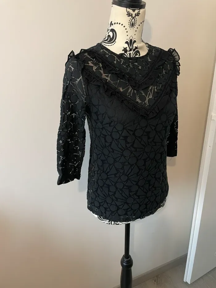 Top Noémie & Co - Dentelle noire - Taille S - photo numéro 3