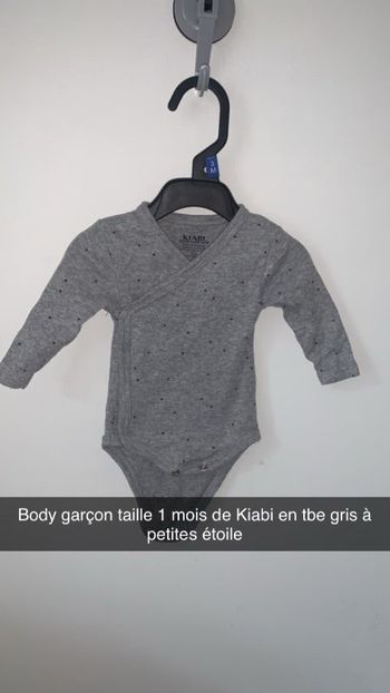 Body garçon taille 1 mois