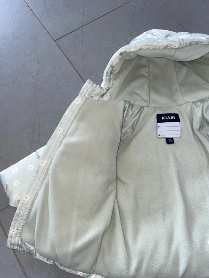 Doudoune verte fleuri 6 mois - photo numéro 5