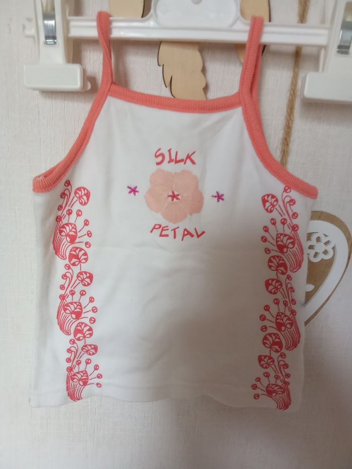 Débardeur bébé fille en 6 mois, blanc, motifs - photo numéro 2