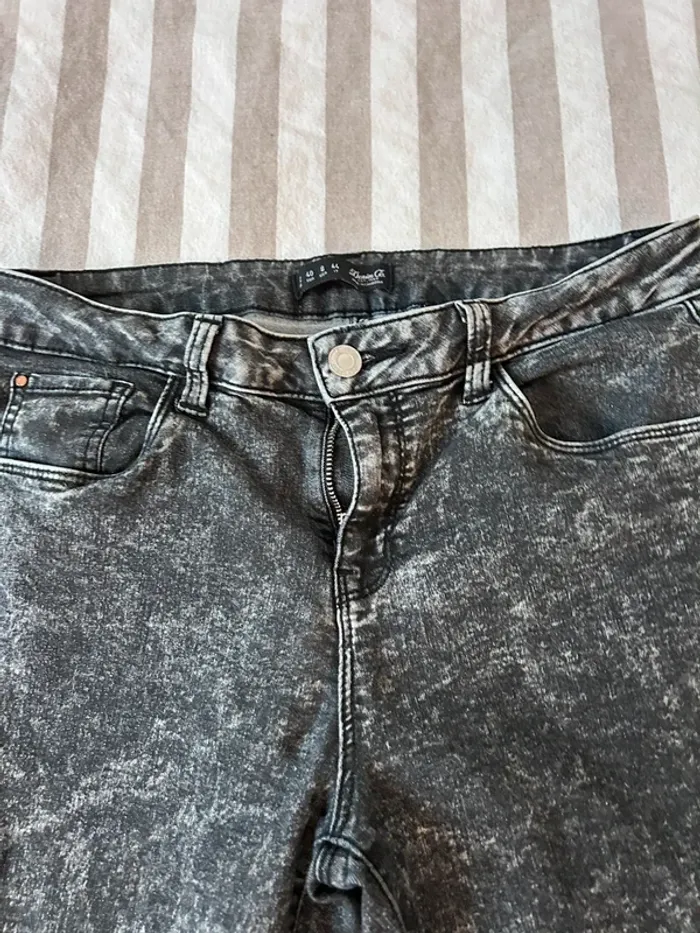 Jeans gris effet délavé skinny taille 40 - photo numéro 3